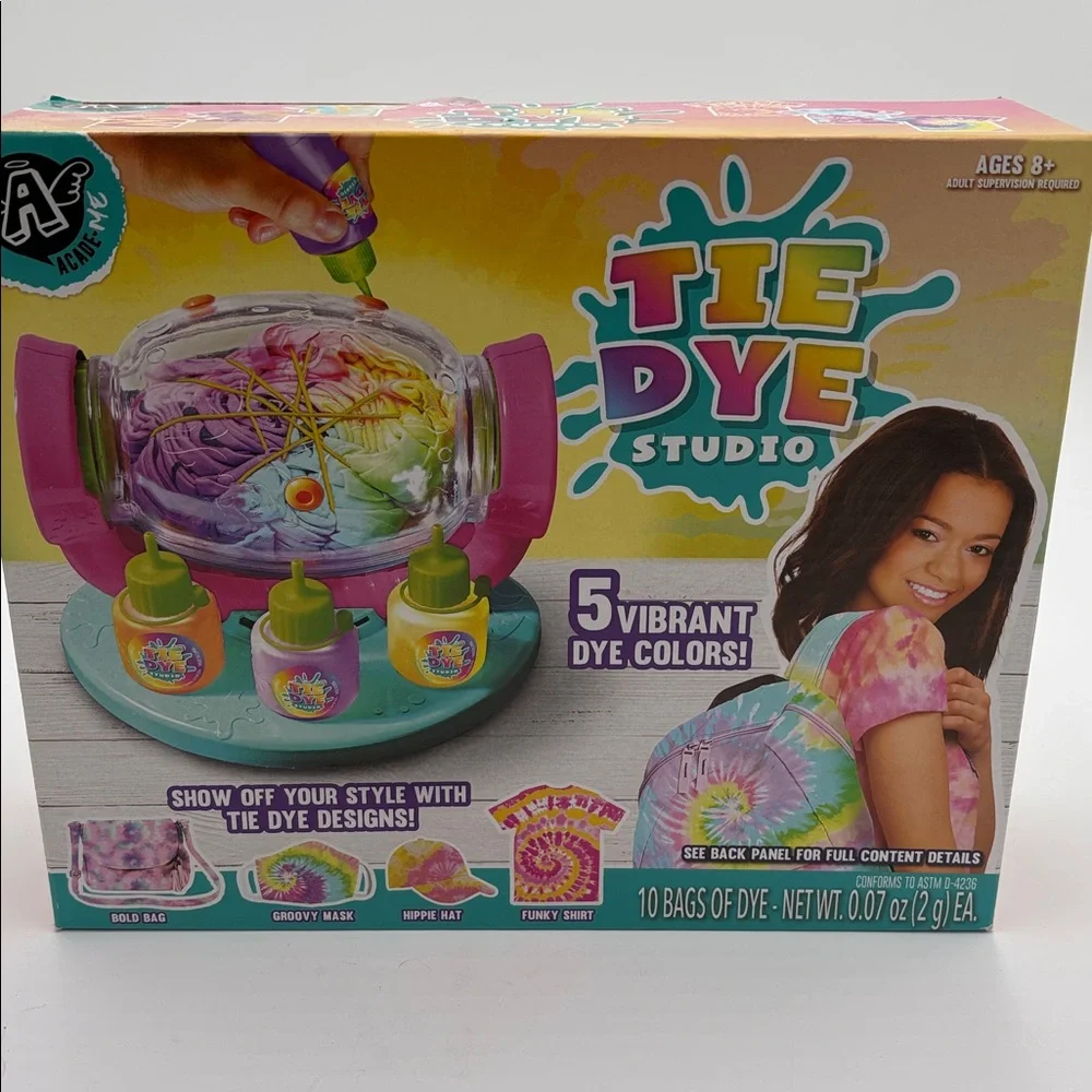NIB Tie Dye Studio Vibrant Color Kit & Toe Dye Knit Hat Kit